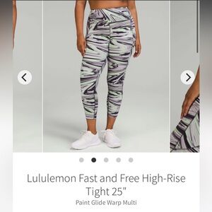 Lululemon Fast and Free High-Rise Tight 25" Size 6